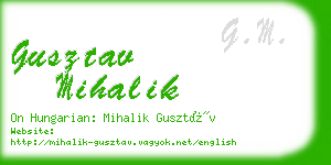 gusztav mihalik business card